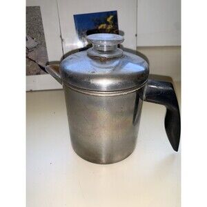 Vintage FABERWARE | Stove Top Percolator 8 Cup Stainless Steel Coffee Pot | #768